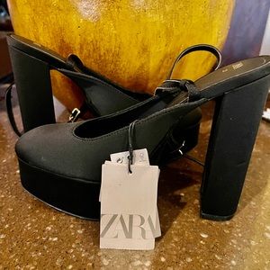 Black platform shoes